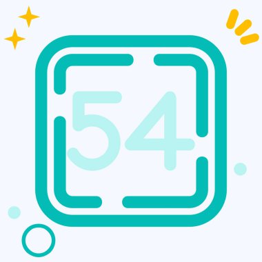 5 numaralı simge tasarım vektörü