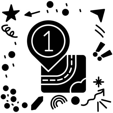 İşaretli bir fincan kahvenin vektör simgesi