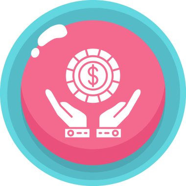 Para ikonu. Web için para vektör sembolünün basit bir illüstrasyonu