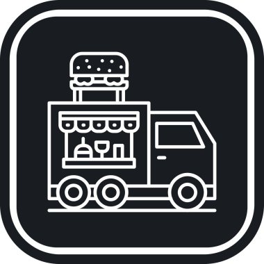 yemek dağıtım simgesi, vektör illüstrasyonu