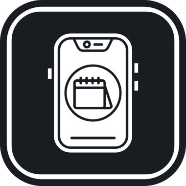 cep telefonu simgesi. Web için akıllı telefon vektör simgelerinin basit çizimi