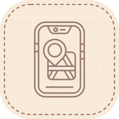 Cep telefonu. Web simgesi basit illüstrasyon