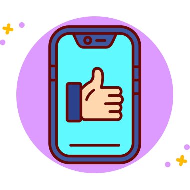 Cep telefonu. Web simgesi basit illüstrasyon