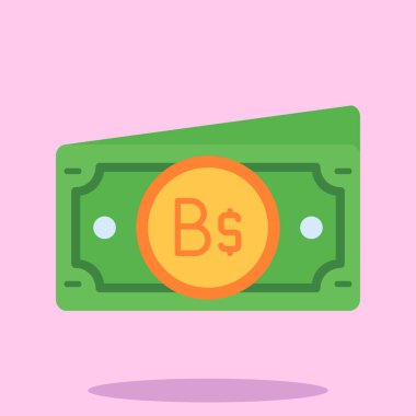 Para çantası ikon vektörü. düz biçim