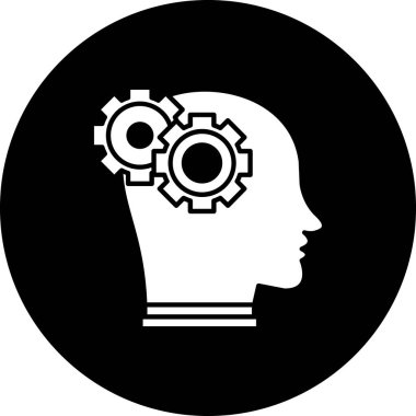 beyin ikonu vektör illüstrasyonu