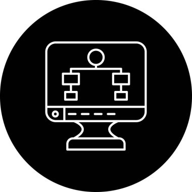 vektör lcd simgesi illüstrasyonu