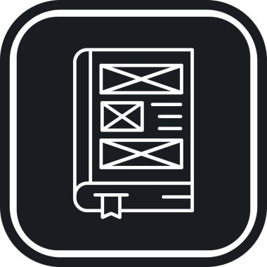 Tarayıcı web tasarım simgesi ana hat biçiminde