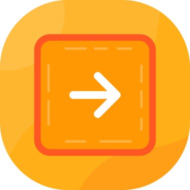 ok yönü sağ simgesi - taslak biçimi