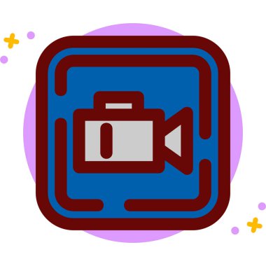 kamera simgesi vektör illüstrasyonu