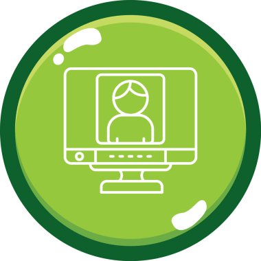 Dizüstü bilgisayar simgesi vektör çizimi