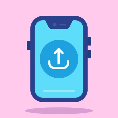 Akıllı saat vektör simgesi tasarımlı akıllı telefon