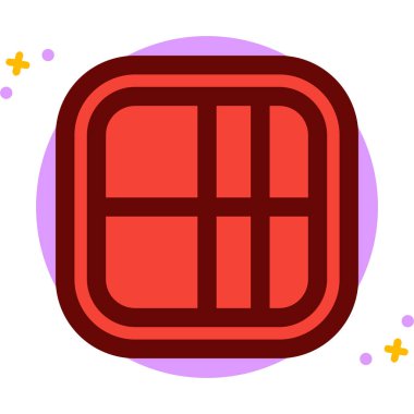 Kırmızı ve pembe bir ikonun vektör illüstrasyonu