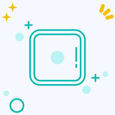 Siyah çizgi simgesi beyaz arkaplanda izole edildi. Mücevher sembolü. Mücevher taşı. Rastgele dinamik şekiller. Vektör İllüstrasyonu