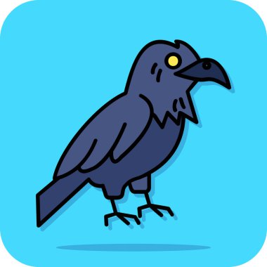 kuş simgesi vektör illüstrasyonu