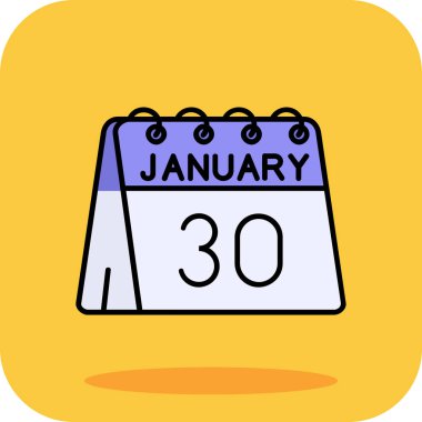 Tarih simgesine sahip takvim, düz tasarım biçimi