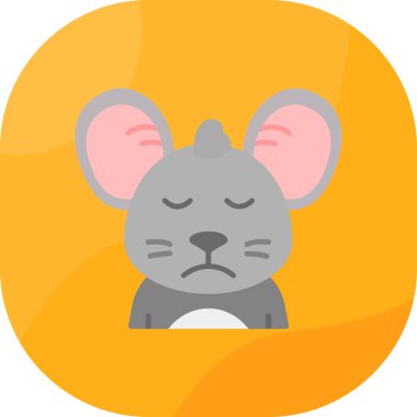 Şirin bir çizgi film faresinin vektör çizimi