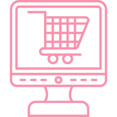 El arabası. Web simgesi basit illüstrasyon