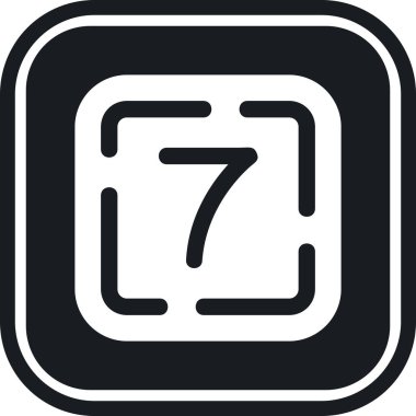 yedi numaralı simge katı biçimde