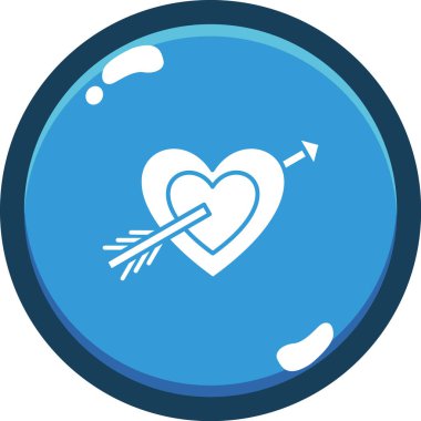 Kalp ikonu vektör illüstrasyonu