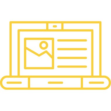 Web sayfası ileti simgesi, basit vektör illüstrasyonu