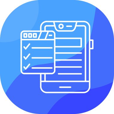 Kontrol listesi web simgesi basit tasarımı