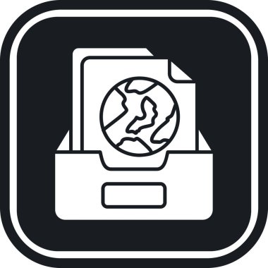 Harita simgesi, vektör illüstrasyonu