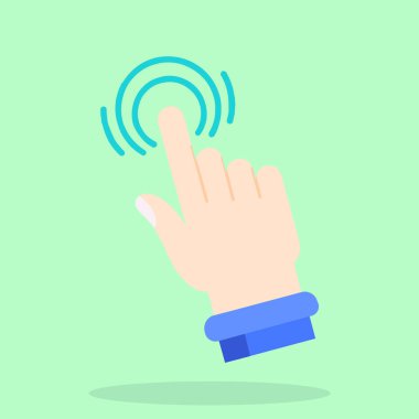 Akıllı saat vektör illüstrasyon tasarımına sahip el