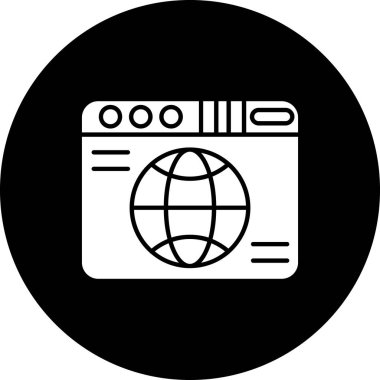 Tarayıcı internet tarayıcı simgesi ana hat biçiminde