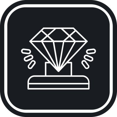 Elmas simgesinin vektör illüstrasyonu