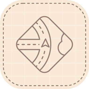 Modern yol simgesinin vektör illüstrasyonu