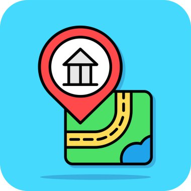 konum pin konum haritası simgesi - taslak biçimi