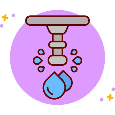 Su musluğu. Web simgesi basit illüstrasyon