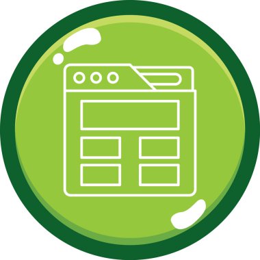 Moda biçimi izole edilmiş arkaplanda tarayıcı web sayfası simgesi