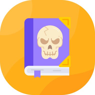 Düz stil Cadılar Bayramı kitap simgesi