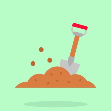 Kürek simgesi, vektör illüstrasyonu