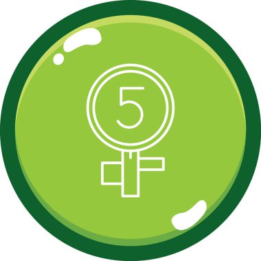 Tek bir simge tasarımının vektör illüstrasyonu