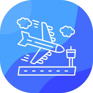 Havaalanı uçuş simgesi - taslak biçimi