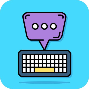 Klavye simgesi vektör illüstrasyonu