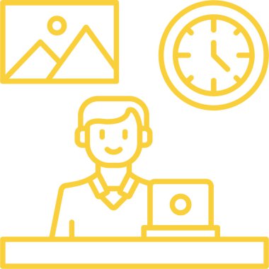 Yönetici simgesi, vektör illüstrasyonu