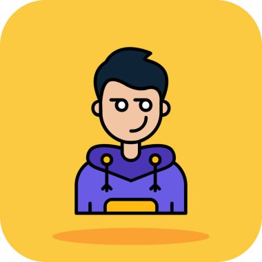 Dizüstü bilgisayarı olan bir karikatürcünün vektör çizimi