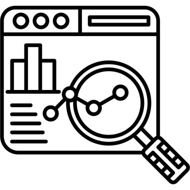 arama simgesi, basit tasarım illüstrasyonu