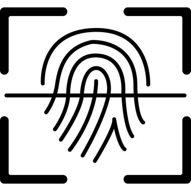 Parmak izi. Web simgesi basit tasarım