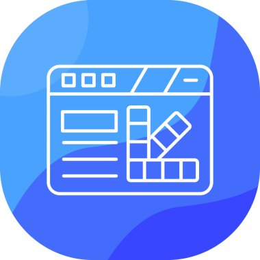 Tarayıcı pencere simgesi ile doldurulmuş dış hat biçimi