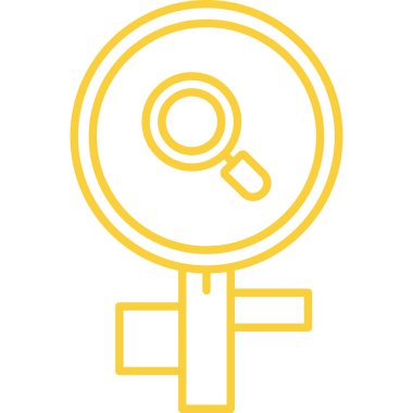 Büyütme cam simgesi, basit vektör illüstrasyonu