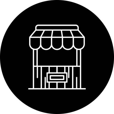 dükkan simgesi vektör illüstrasyonu