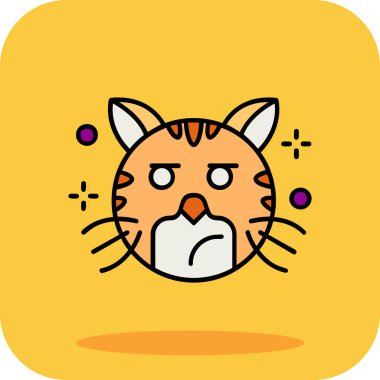 Yüzü olan bir kedi