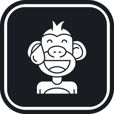 maymun simgesi, basit siyah biçim