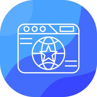 Web tarayıcı simgesi, vektör çizim