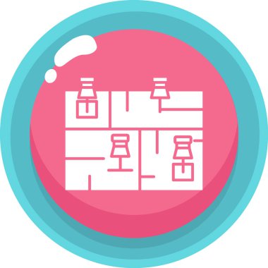 Yer tutucu simgesi işaret vektörü illüstrasyonu 