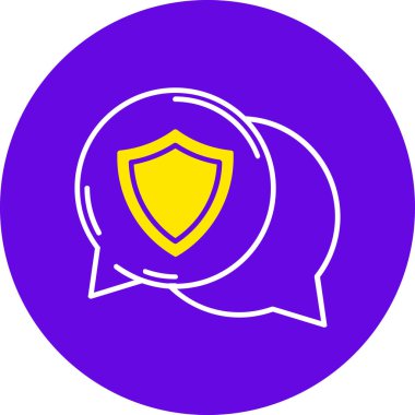 Beyaz arkaplanda satır sohbet simgesi izole edildi. Konuşma balonları sembolü. İletişim, internet, teknoloji. Renkli taslak konsepti. vektör.